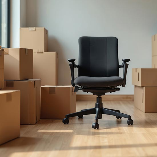 Chair with boxes