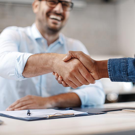 Men shaking hands